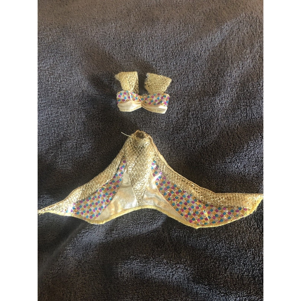 Vintage Barbie Mermaid Gold Top t & Tail -